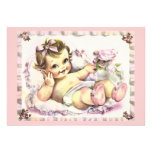 Rétro baby shower des années 1950 invitations personnalisées