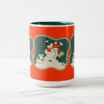 Rétro bonhomme de neige tasse à café