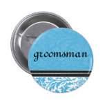 Rétro bouton moderne de Chardon-Groomsman Pin's