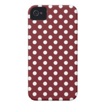 Rétro caisse rouge d'Iphone 4/4S de point de polka Coque iPhone 4 Case-Mate