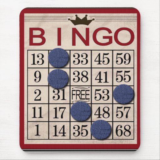 Rétro carte de bingo-test tapis de souris
