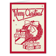 Rétro carte de Noël