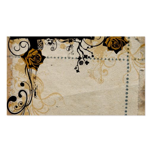 Rétro carte de profil de roses modèles de cartes de visite