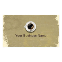 Rétro carte de visite de papier de café-restaurant