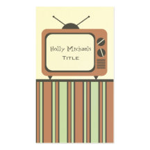 Rétro carte de visite de poste TV