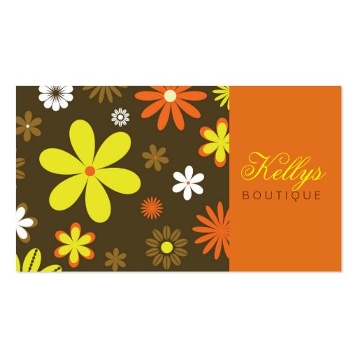 Rétro carte de visite floral