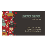 Rétro carte de visite professionnelle de visite (r