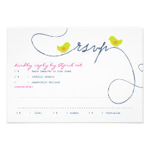 Rétro carte lumineuse de réponse d'inséparables invitations personnalisables
