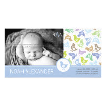 Rétro carte photo de faire-part de naissance de ga cartes avec photo
