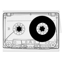 rétro cassette vintage graphique de T-shirt de cas Carte De Vœux