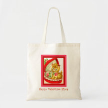 Rétro chaton de Valentine pour le sac de maman