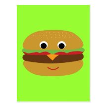 Rétro cheeseburger cartes postales