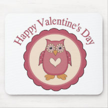 Rétro chouette épervière de heureuse Sainte-Valent Tapis De Souris