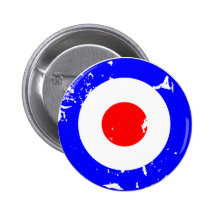Rétro cible âgée vintage de mod pin's