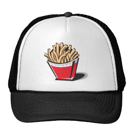 rétro conception de pommes frites casquettes de camionneur