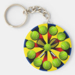 RÉTRO CONCEPTION DE TENNIS PORTE-CLEF