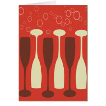 Rétro conception en verre de vin cartes