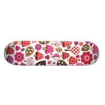 Rétro conception mignonne de motif d'arbre de crap skateboard