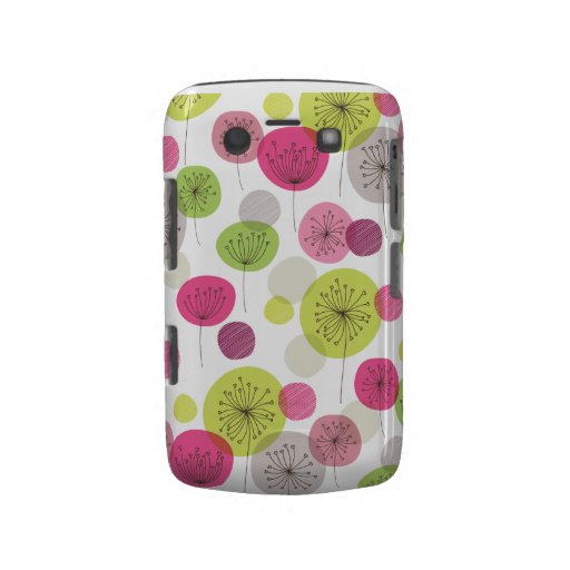 Rétro conception mignonne de motif de fleur d'arbr coques blackberry