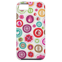 Rétro conception mignonne de motif de fleur de fru coques iPhone 5 Case-Mate