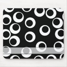 Rétro conception noire et blanche à la mode. Coutu Tapis De Souris
