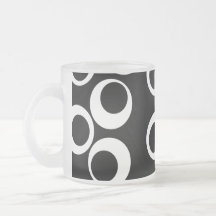 Rétro conception noire et blanche à la mode mugs