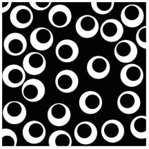 Rétro conception noire et blanche à la mode découpages en acrylique