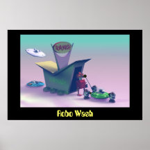 Rétro copie de lavage de Robo de jouet Posters