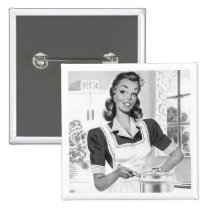 Rétro cuisinier badges publicitaires