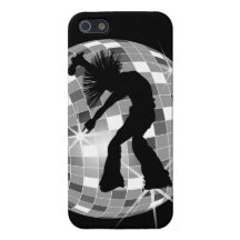 Rétro danseur frais de chanteur sur la boule argen coque iPhone 5
