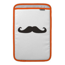 Rétro douille d'iPad de hippies de moustaches de g Poche Macbook Air