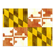 Rétro drapeau vintage du Maryland Carte Postale