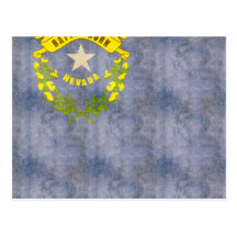 Rétro drapeau vintage du Nevada Cartes Postales