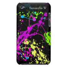 Rétro éclaboussure au néon fraîche de peinture sur coque barely there iPod