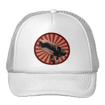 Rétro emblème rouge de microphone casquettes