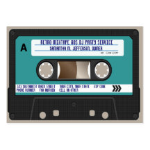 Rétro enregistreur à cassettes 80s modèles de cartes de visite