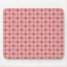 Rétro étoile pointillée Mousepad, rouge Tapis De Souris