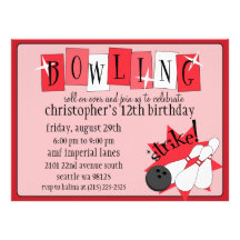 Rétro fête d'anniversaire totalement rétro de bowl cartons d'invitation
