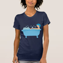 Rétro fille de bain moussant t-shirt