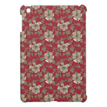 Rétro floral rouge