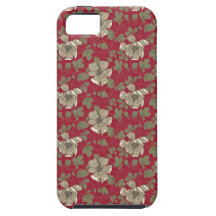 Rétro floral rouge coque Case-Mate iPhone 5