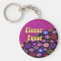 Rétro flower power super 60s les années 70 porte-clef