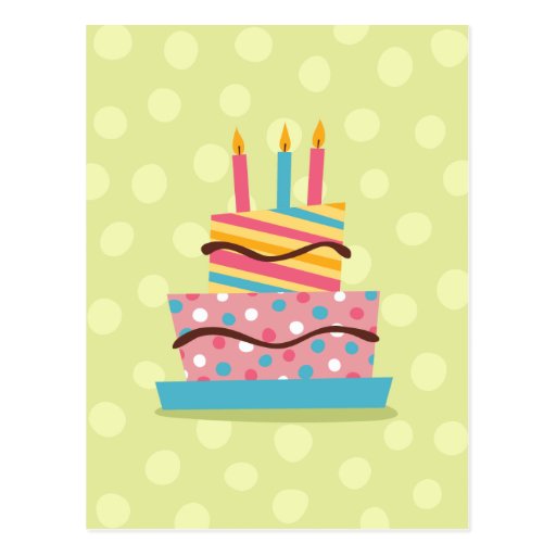 Rétro gâteau d'anniversaire sur l'arrière - plan v cartes postales