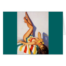Rétro goupille vintage de téléphone de Gil Elvgren Cartes