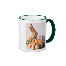 Rétro goupille vintage de téléphone de Gil Elvgren Tasses
