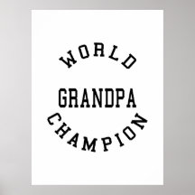 Rétro grand-papa frais de champion du monde de cad posters
