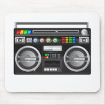 rétro graphique de sableuse de ghetto de boombox tapis de souris