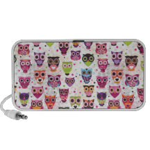 Rétro haut-parleur mignon de griffonnage de motif 