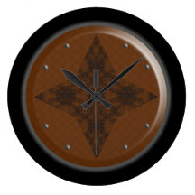 rétro horloge murale brune fraîche de profil sous 