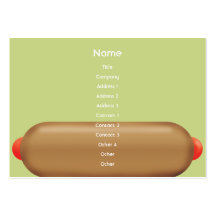 Rétro hot dog - potelé modèle de carte de visite